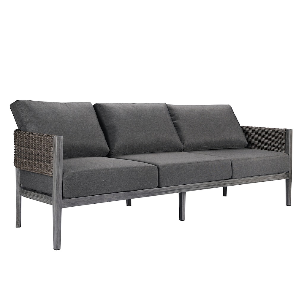 Outdoor Aluminum Wicker Club Sofa