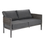 Outdoor Aluminum Wicker Loveseat