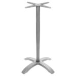 Outdoor Silver Single Bar Height Table Base