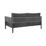 Outdoor Loveseat With Gray Cushion 1