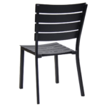 Outdoor Restaurant Metal Black Side Chair 1