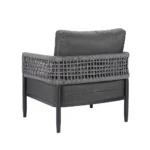 Outdoor Single Sofa With Gray Cushion 1