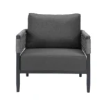 Outdoor Single Sofa With Gray Cushion 2