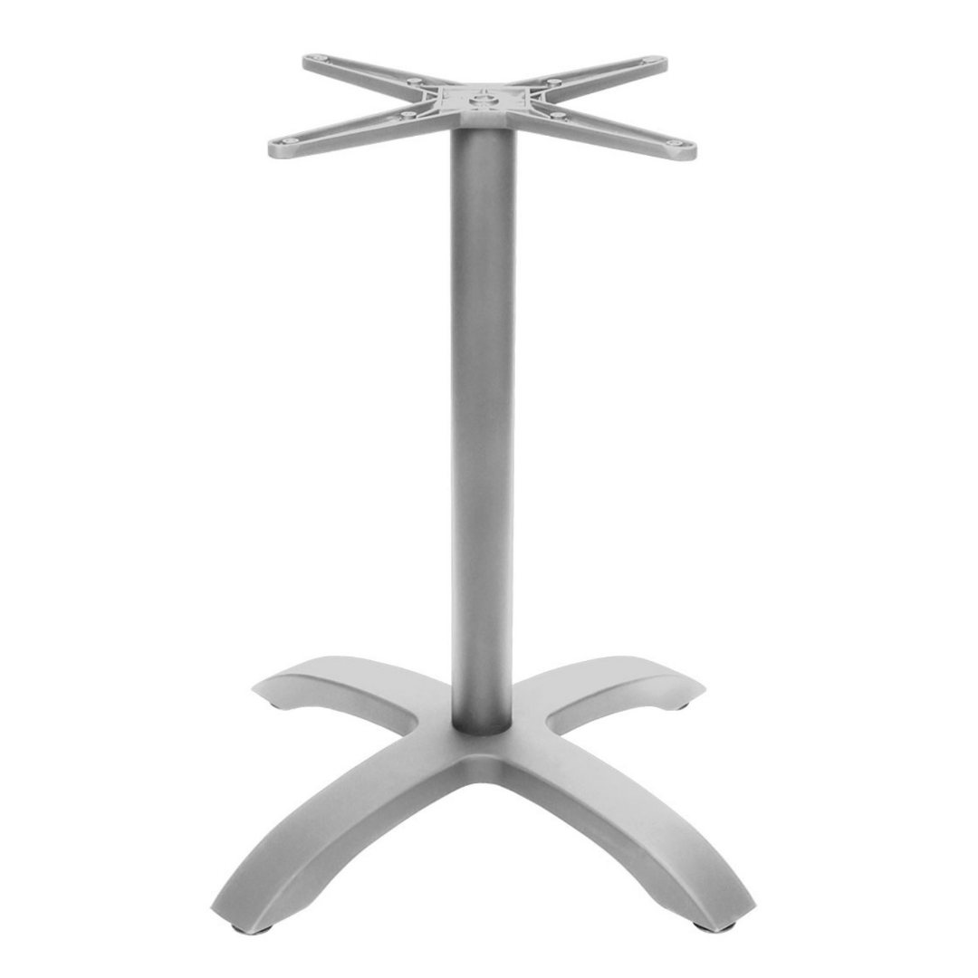 Outdoor Table Height Single Silver Table Base