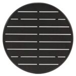 Round Commercial Black Aluminum Table Top