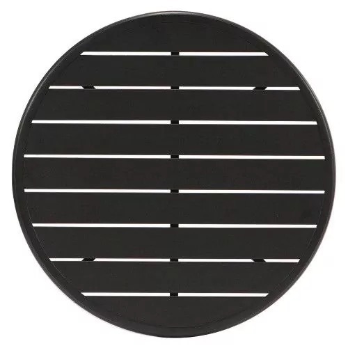 Round Commercial Black Aluminum Table Top