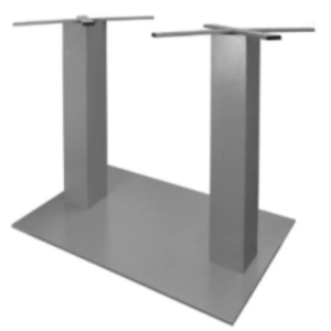 Patio Table Height Silver Double Table Base