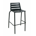 Multislats Black Aluminum Barstool Zp Seating Outdoor Commercial Furniture Manufacturer