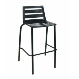 Multislats Black Aluminum Barstool Zp Seating Outdoor Commercial Furniture Manufacturer