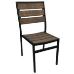 Outdoor Aluminum Antique Wood Side Chair Zp Seating Outdoor Commerical Furniture Manufacturer