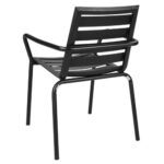 Outdoor Black Aluminum Arm Chair 1