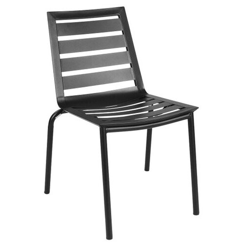 Outdoor Black Aluminum Chair