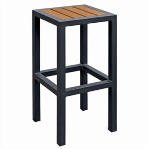 Restaurant Faux Teak Backless Barstool Zp Seating Outdoor Commercial Furniture Manufacturer