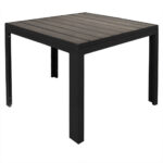 Outdoor Commercial Aluminum Table With Poly Slats