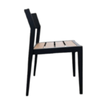 Commercial All Weather Teak Aluminum Chair 1