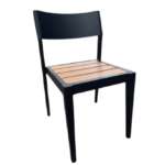 Commercial All Weather Teak Aluminum Chair