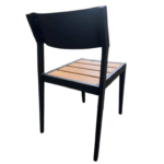 Commercial All Weather Teak Aluminum Chair 3