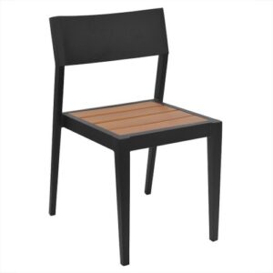 Commercial All Weather Teak Aluminum Chair