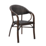 All Weather Bistro Chair Faux Bamboo Frame For Outdoor Restaurant【主图】