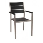 Brushed Brown Teak Outdoor Arm Chair Zp Seating
