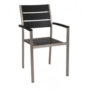 Brushed Brown Teak Outdoor Arm Chair Zp Seating