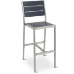 Brushed Brown Teak Outdoor Side Barstool Zp Seating