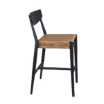 Curved Back Aluminum Barstool With Rattan Seat Zp Seating 3