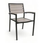 Light Gray Teak Aluminum Arm Chair Zp Seating