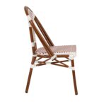 Outdoor Faux Bamboo Aluminum Chair With Pe Rattan Weave For Café And Restaurant Use 1