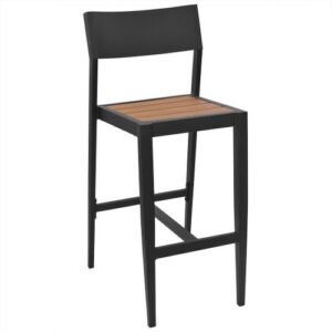 Patio All Weather Teak Aluminum Barstool Zp Seating