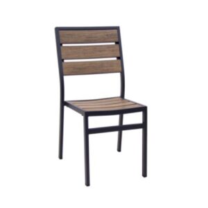 Restaurant Wide Grain Aluminum Side Chair Zp Seating