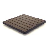 Antique Wood Top For Bistro With Black Frame