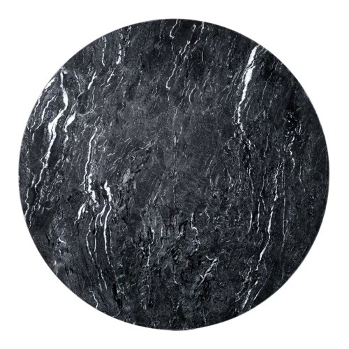 Black And White Marble Sintered Stone Round Top