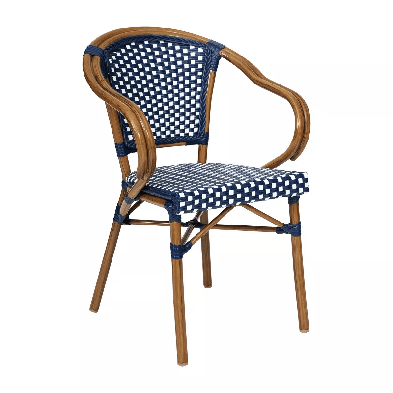 Outdoor Hand Painted Bistro Rattan Chair