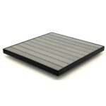 Patio Aluminum Frame Gray Teak Tabletop