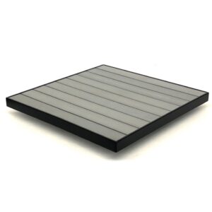 Patio Aluminum Frame Gray Teak Tabletop