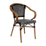Restaurant Hand Brushed Bamboo Wicker Chair
