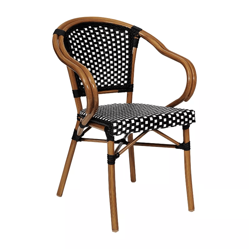 Restaurant Hand Brushed Bamboo Wicker Chair