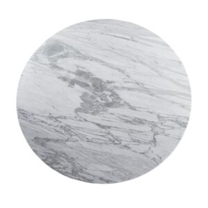 Round Arctic White Cafe Hpl Countertop