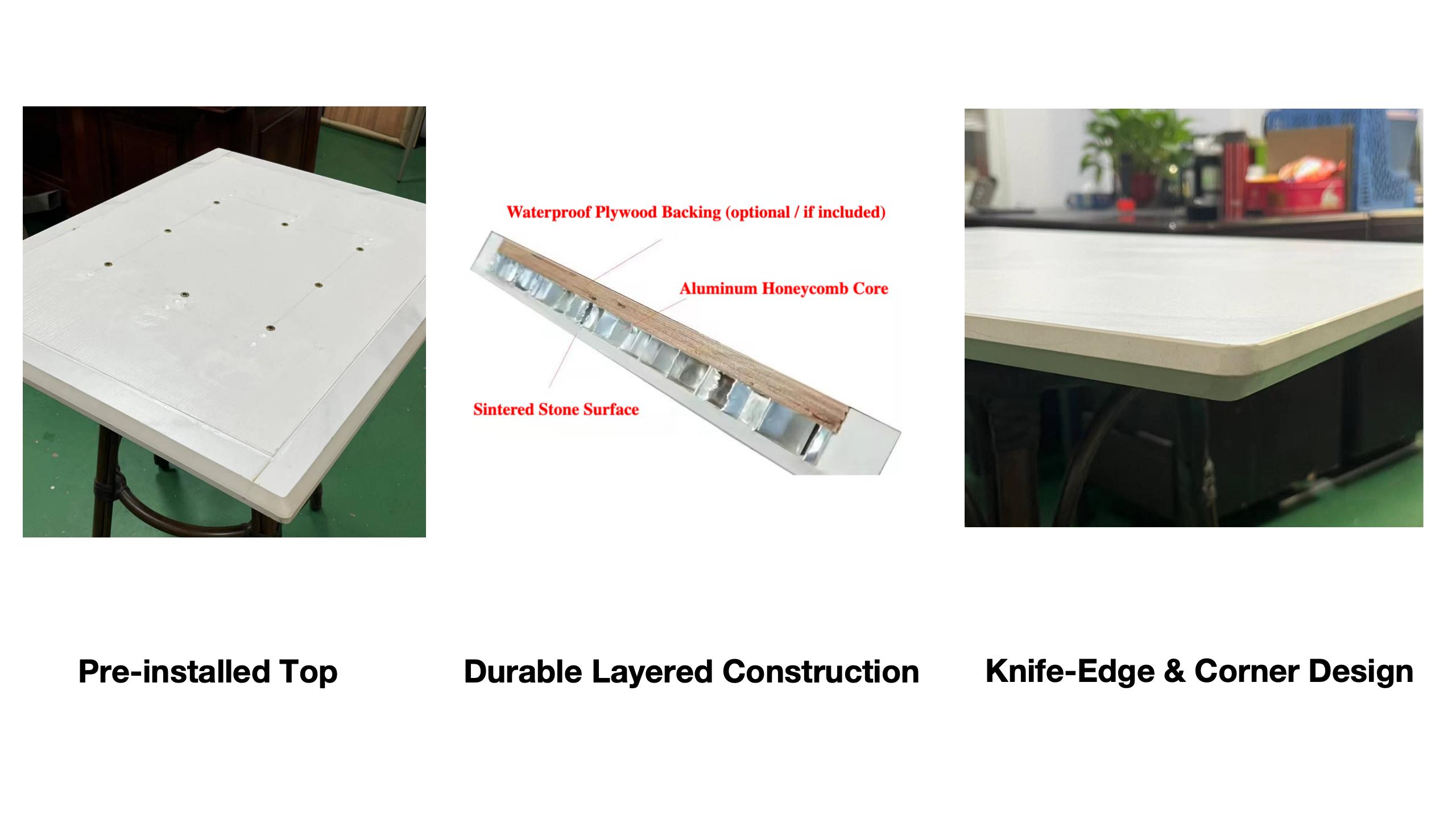 Sintered Stone Top Details Zp Seating