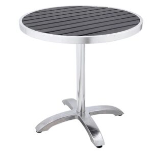 Synthetic Teak Aluminum Table For Restaurant