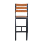 Aluminum Faux Teak Polywood Bistro Barstool 2 Zpseating