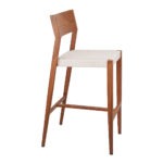 Edge Rattan Aluminum Barstool With Wood Grain 3 Zpseating