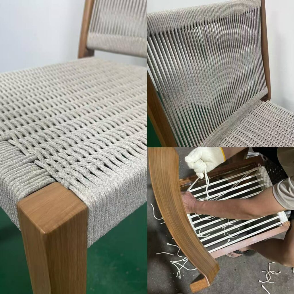 Elegant Aluminum Rope Chair For Restaurant 5 Zpseating