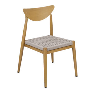 Stylish Hand Brushed Aluminum Rattan Chair 1 Zpseating