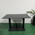 Commercial All Black Hpl Outdoor Table Zpseating