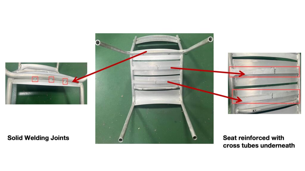 All Black Aluminum Chair Zp Seating 1