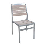Aluminum Restaurant Light Wood Grain Chair Zp Seating