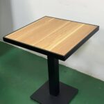 Commercial Café Hpl Table With Oak Finish 1