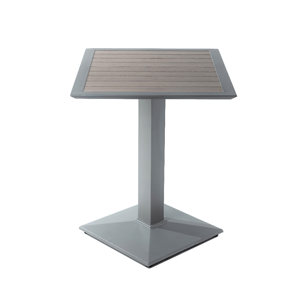 Light Wood Grain Aluminum Restaurant Table Zp Seating